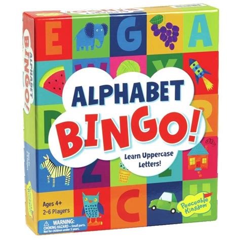 peaceable kingdom alphabet bingo! review|Missy's Product Reviews : Alphabet Bingo.